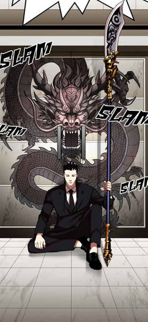 Lookism 手持武器的曉龍桌布 — Pixel 10 Pro 壁紙