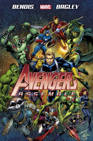 Avengers 超級英雄團隊在太空中以英雄姿態擺姿勢，背景為宇宙。 — 漫威復仇者聯盟 壁紙