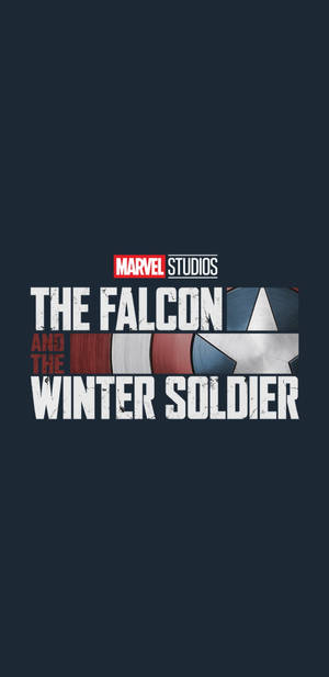 深色背景上的 The Falcon and The Winter Soldier Marvel Studios 標題標誌。 — 漫威標誌 壁紙