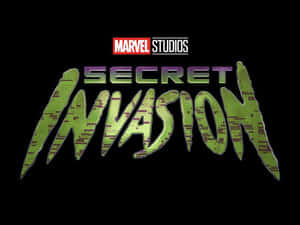 帶有數位故障效果的Marvel Studios《秘密入侵》標題標誌。 — 漫威反派 壁紙