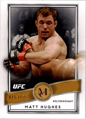 UFC 拳手 Matt Hughes 在收藏卡上擺出動態搏擊姿勢。 — 運動 壁紙