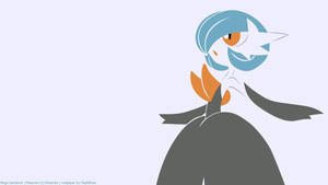 Mega Gardevoir 動漫角色，藍色頭髮和橙色眼睛，薰衣草背景 — 瑟夏·羅南 壁紙