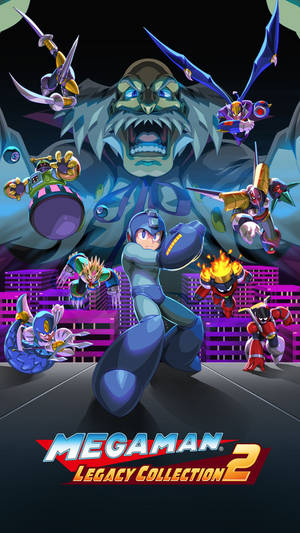 Mega Man 在霓虹城市中面對機械敵人和巨型怪物。