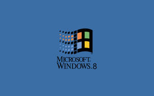 藍色背景上的 Microsoft Windows 8 標誌 — Windows 98 壁紙
