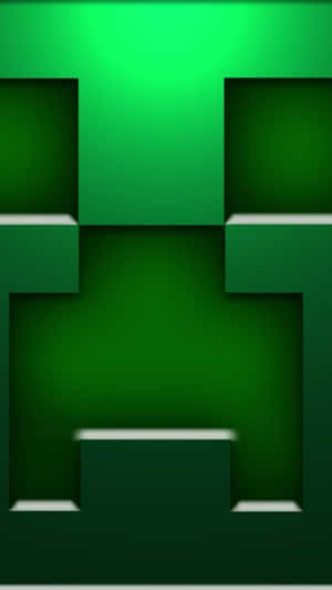 Minecraft 電子遊戲中綠色像素化的爬行者面孔 — 電玩遊戲 GIF 壁紙