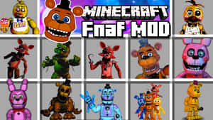 Minecraft 的 FNAF 機械角色 mod，附角色網格和標題。 — 佛萊迪的五夜驚魂 安全漏洞 壁紙