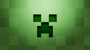 Minecraft 遊戲中的綠色像素化苦力怕面孔 — 我的世界 壁紙