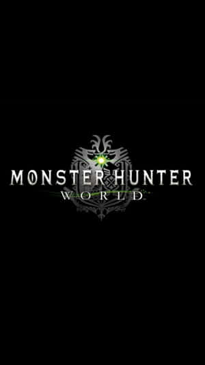 Monster Hunter World 遊戲標誌，黑色背景上帶有發光的綠色眼睛。 — 乾淨 壁紙