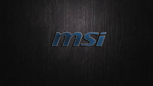 深色皮革紋理背景上的 MSI 標誌 — Msi 電競 壁紙