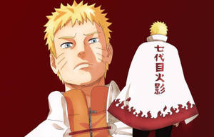 Naruto Uzumaki in his Hokage robe with the title written on the back. — 渦卷一族 壁紙
