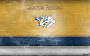 Nashville Predators 標誌在紋理冰球球衣布料背景上。 — 納許維爾掠奪者 壁紙