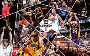 NBA籃球運動員慶祝勝利並在動作鏡頭中比賽。 — 運動 壁紙