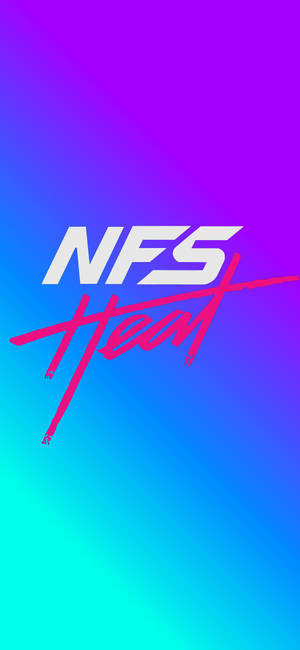 鮮豔漸變色背景上的 NFS Heat 標誌