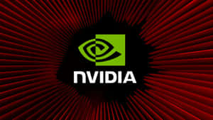 Nvidia 標誌帶有向外輻射的紅色放射線。 — Nvidia GIF 壁紙