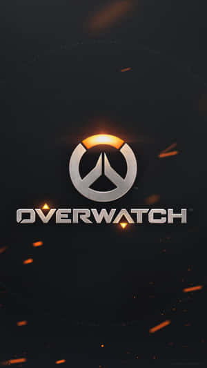 深色背景上帶有橙色火花的 Overwatch 標誌。 — 標誌 壁紙
