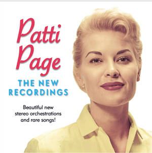 Patti Page 身穿黃色襯衫，為復古音樂專輯封面微笑。 — 女演員 壁紙