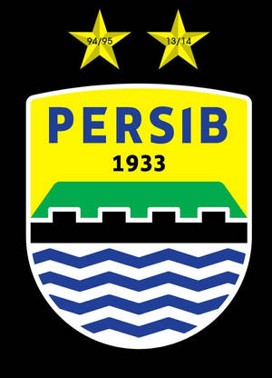 Persib 足球俱樂部標誌，有兩顆冠軍星和波浪圖案。 — 標誌 壁紙