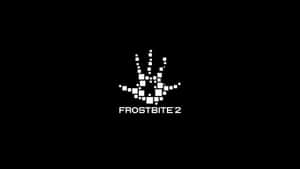 黑色背景上Frostbite 2的像素化手形標誌 — 省電 壁紙