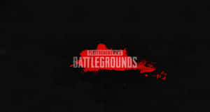 黑色背景上紅色潑濺的 PlayerUnknown's Battlegrounds 標誌 — 遊戲玩家標誌 壁紙