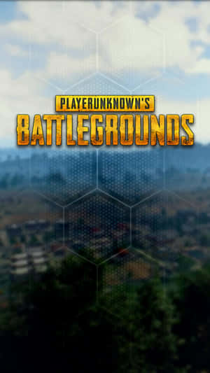 PlayerUnknown's Battlegrounds 遊戲標誌，帶有六邊形網格疊加在森林戰場上。 — Marshmello iPhone 壁紙