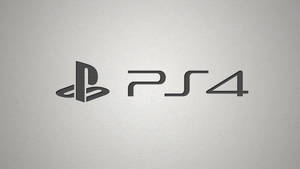 PlayStation 4 標誌以黑色線條呈現在有紋理的灰色背景上 — 遊戲玩家標誌 壁紙