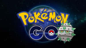 Pokémon GO 標誌與帶刺的寶可夢，背景為星空地球。 — 高清 壁紙
