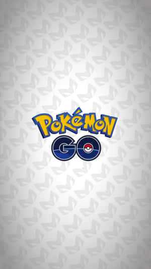 Pokemon GO 應用程式標誌在灰色圖案背景上。 — 寶可夢 iPhone 壁紙