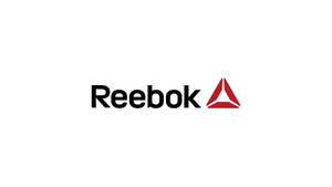 Reebok 品牌標誌，黑色文字和紅色三角形在白色背景上。 — 銳步 壁紙