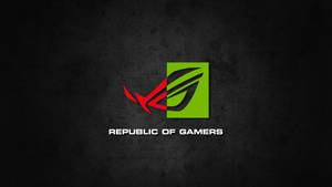 Republic of Gamers 標誌在深色紋理背景上 — 遊戲玩家標誌 壁紙