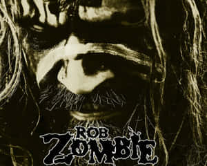 Rob Zombie 的強烈近距離肖像，長髮和哥德式化妝。 — 殭屍動圖 壁紙