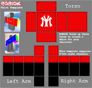 我最喜歡的T恤之一 - Roblox 衣服設計模板