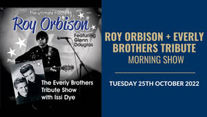 Roy Orbison 和 Everly Brothers 致敬音樂會海報，包含表演者和日期詳情。 — 音樂 壁紙