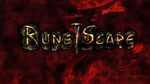 RuneScape 遊戲標誌，在火紅背景上帶有發光文字和劍。 — 電玩遊戲 GIF 壁紙