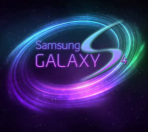 Samsung Galaxy S4 標誌在太空中帶有發光的霓虹漩渦 — 三星Galaxy 壁紙