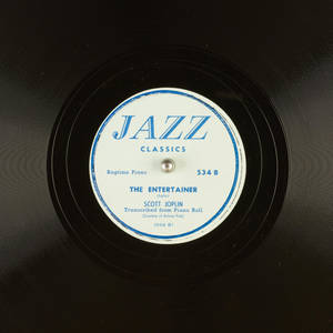 Scott Joplin 的《The Entertainer》復古爵士唱片標籤 — 音樂 壁紙
