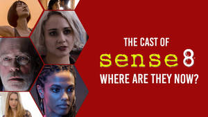 Sense8 演員肖像以六角形排列，文字詢問他們現在在哪裡。
