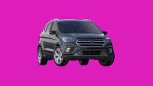灰色福特 Escape SUV 在亮粉紅色背景上 — 福特 壁紙