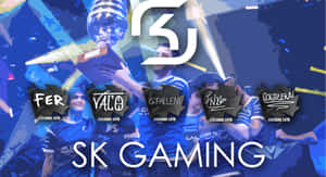 SK Gaming 電競隊伍以獎盃和五彩紙屑慶祝贏得科隆2016年錦標賽。 — 高畫質遊戲 壁紙