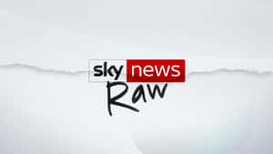 Sky News Raw 標誌在撕裂的白紙背景上。 — Off white 標誌 壁紙