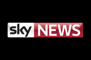 Sky News 標誌，黑色背景上帶有黑色、白色和紅色文字 — 桌面 壁紙