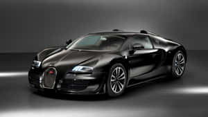 攝影棚燈光下的消光黑色Bugatti Veyron跑車。 — 布加迪 GIF 壁紙