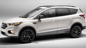 白色福特Escape SUV，黑色點綴，攝影棚燈光 — 福特 壁紙