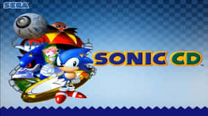 Sonic CD 電玩遊戲封面，包含主要角色和標誌。 — 索尼克 壁紙