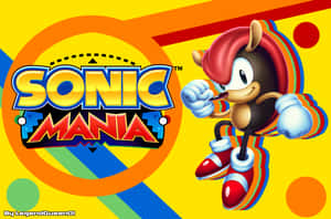 來自 Sonic Mania 的塔爾斯以奔跑姿勢與遊戲標誌一同出現。 — 音速小子 壁紙