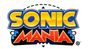 Sonic Mania 電子遊戲標誌，採用大膽彩色字體和復古設計。 — 音速小子 壁紙