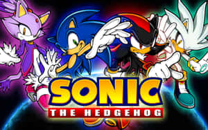 Sonic the Hedgehog 和朋友們以動漫風格在宇宙背景下。 — 音速小子 壁紙