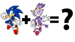 Sonic 和 Sally Acorn 帶有加號和問號。 — 音速小子 壁紙