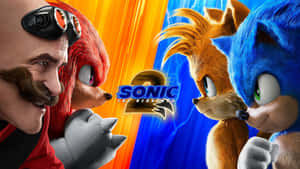 動畫電影海報中的 Sonic Tails Eggman Knuckles — 音速小子 壁紙