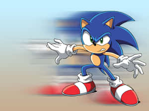 Sonic the Hedgehog 快速奔跑，帶有動態模糊效果。 — 超級索尼克 壁紙