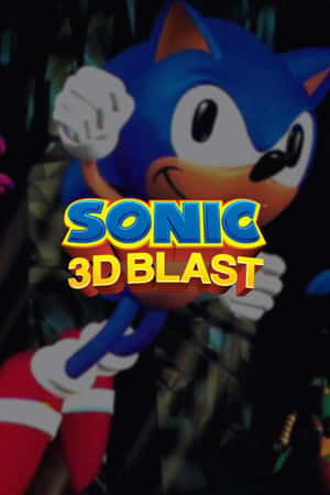 Sonic the Hedgehog 出現在電子遊戲海報中，帶有粗體3D文字。 — 音速小子 壁紙